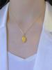 Electrochapado de Oro Real Diseño de Moda de Nicho Sentido Colgante de Durian Collar Celebridad de Internet Femenina Elegante Lujo Ligero Cadena de Cuello Olvidada de Durian