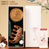 Peine de Sándalo Verde Loto con Tallado a Doble Cara, Peine Espejo, Regalo Souvenir Navideño para Maestros y Ancianos, Peine de Estilo Tradicional en Caja de Regalo