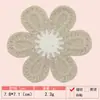 Gancho de Mão Imitação Cor Macaron Toalha Imitação Caxemira Flor Bordada Tecido Patch Roupas Femininas Roupas Infantis Patch Decorativo Patch
