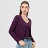 Outono/Inverno 2025 Colete de Alça Fina Gola Redonda Cardigã Curto Manga Longa Conjunto Esportivo Fitness Roupa de Academia Feminina Conjunto Feminino