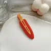 Clip para flequillo de pelo sin costuras de color caramelo para chica dulce japonesa y coreana, sin presión, pasador de moda simple con textura esmerilada, que reduce la edad