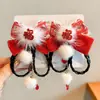 Lazo Rojo de Año Nuevo con Borla Accesorios para el Cabello Nuevo Estilo 2026 Pinza Doble para el Cabello Pinza para el Cabello de Niña Pequeña Accesorios para el Cabello