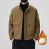 Direto da fábrica outono e inverno novo gola acolchoado de algodão masculino 2024 novo casual coreano jaqueta acolchoada de algodão top vestido duas peças acolchoadas