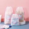 Pantalones con Bolsillo de Solapa y Cordón, Bolsa de Empaque para Accesorios de Viaje, Calcetines, Zapatos, Bolsa de Plástico Escarchado, Empaque para Toallas, Bolsa de Empaque para Ropa