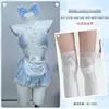 Diyi Miao Si Lingerie Sexy Uniforme de Role-Playing Doce Empregada Conjunto Romântico de Renda A721