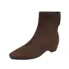 Botas de Mujer para Aumentar la Altura y Adelgazar Nuevo Estilo Otoño/Invierno 2026 Elegantes para Viajar Dedo Cuadrado Tacón Alto Botines Botas Martin Cómodas
