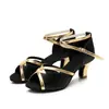 Zapatos de Baile de Salón para Mujer Adulta Danza Latina Primavera y Verano Baile Vaquero Suela Suave Zapatos de Práctica de Tacón Alto Baile de Salón Zapatos de Cha-cha