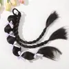 Peluca Trenzas Y2K para Mujer, Cola de Caballo Alta, Trenzas Boxeadoras Chica Picante, Trenzas Burbuja Trenzadas de Colores, Peinado