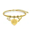 Pulsera de acero inoxidable con diseño de hueso de serpiente transfronterizo europeo y americano, regalo conmemorativo de vacaciones de la temporada de graduación, pulsera de acero de titanio con letras al por mayor