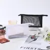 Nueva Bolsa de Maquillaje de Malla Gran Capacidad Tacto de Alta Gama Neceser Pequeño Almacenamiento para Lápiz Labial Cuidado de la Piel Bolsa de Almacenamiento Portátil