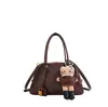 Bolsa Boston superventas transfronteriza, bolsa de bolos grande de cuero suave vintage, bolso de hombro otoño e invierno 2026, bolso cruzado para mujer