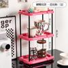 Rack de Armazenamento de Mesa Rack de Armazenamento Multicamadas Rack de Alto Valor Estilo Doce Copo Tempero Cosméticos Prateleira Pequena Multifuncional