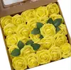 Flores Artificiales de 25 Rosas Rosas de Espuma Rosas Falsas con Tallos Arreglo Floral de Ramo de Boda DIY Transfronterizo