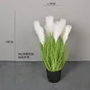Decoración de Caña Artificial y Hierba de Cola de Perro Planta Verde Arreglo para Interiores del Hogar Césped Floral Paisajismo Césped de Cebolla Artificial Lirio de los Valles