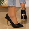 Otoño 2025 Nuevo Zapato de Tacón Alto Versátil Francés Poco Profundo de Punta Fina Stiletto Exportación Directa de Fábrica Zapatos de Mujer Transfronterizos