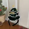 Diadema de Cuernos con Bola de Pelo Roja Navideña Palo Retorcido Otoño e Invierno Diadema de Cuernos de Árbol de Navidad Accesorios Versátiles para el Cabello para Fotos