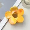 Presilha de cabelo flor de cinco pétalas com fluxo transfronteiriço da Amazon, acessório de cabelo com presilha de tubarão para a parte de trás da cabeça, presilha para franja, penteado semi-preso