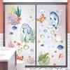 Pegatinas de Mundo Marino de Dibujos Animados Transfronterizas al por Mayor Decoración de Baño Balcón Habitación Infantil Pegatinas de Pared Autoadhesivas al por Mayor Personalización al por Mayor