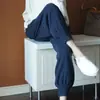 Pantalones de punto tipo linterna para maternidad, nuevos pantalones jogger de cintura alta para el vientre para primavera y otoño, holgados y sin restricciones, que cubren la cadera, adelgazantes, pantalones largos casuales
