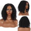 Plataforma transfronteriza de comercio exterior, popular para mujeres, flequillo largo, cabeza explosiva, tubo enrollado, rollo de primavera negro, cabello corto y rizado, cubierta superior completa para la cabeza