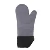 Guantes Antiescaldaduras Específicos para Horno, Transfronterizos, Forrados de Algodón, Antideslizantes, Resistentes a Altas Temperaturas, Horneado en Microondas, Guantes de Aislamiento Térmico de Silicona Extendido