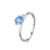 Anillo de plata de ley S925 con diseño geométrico para uso diario, para mujer, con temperamento versátil y circonitas coloridas.