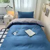 2026 Nuevo Modelo Color Sólido Dos Tonos Cama Individual para Estudiante Juego de Tres Piezas Cama Litera de Dormitorio Funda de Edredón Individual Funda de Edredón Pieza Única