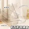 Caixa Organizadora de Acrílico para Desktop para Cosméticos, Lanches, Cesta Transparente para Produtos de Skincare, Itens Diversos, Organizador Divisória para Dormitório, Prateleira de Armazenamento