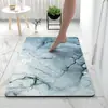 Alfombra de Piso Suave Absorbente de Tierra de Diatomeas de Mármol de Lujo Ligero para Baño, Felpudo Antideslizante para Inodoro, Baño y Entrada de Baño
