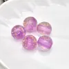 Contas de Resina Dourada Tingida 16mm Contas Redondas Artesanais DIY Corrente de Celular Chaveiro Pingente Acessórios de Joias