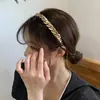 Nueva diadema de cadena retro estilo coreano, estilo europeo y americano de metal estilo ins, estilo dorado y plateado, accesorio para el cabello chic versátil