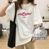 Ropa de Lactancia Coreana Casual de Cuello Redondo para Salir en Primavera y Otoño Camiseta con Apertura Lateral de Manga Corta Moda para Mamá Ropa de Lactancia Versión Holgada