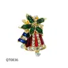 Nuevos Broches de Serie Navideña: Campanitas de Muñeco de Nieve Lindas, Decoraciones de Ropa de Moda, Broches para Fiesta de Navidad