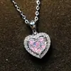 Amazon transfronteiriça novo colar com pingente de coração de strass temperamento versátil moda personalidade corrente para clavícula presente de feriado