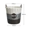 Cesta de almacenamiento para ropa sucia amarilla para uso doméstico, cesta de lujo ligero, cesta para dormitorio, cesta de almacenamiento de ratán, cesta para baño