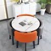 Mesa de Comedor Simple que Ahorra Espacio para Uso Doméstico, Adecuada para Apartamentos Pequeños, Mesa de Comedor para Negociaciones en Tiendas, Juego de Mesa y Sillas, Mesa Redonda para Recepción