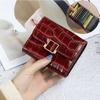 Cartera pequeña estilo ins para mujer, monedero con hebilla plegable retro simple, estilo coreano, tarjetero, novedad de 2023