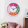 Relógio de Parede Simples de Madeira com Grão Nórdico para Sala de Estar e Quarto, Relógio de Quartzo Criativo Silencioso, Relógio de Moda Minimalista Moderno Venda por Atacado