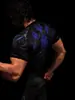 Bd 2026 Roupa Fitness Masculina Mais Vendida Manga Curta Esportiva Compressão de Secagem Rápida Camisa