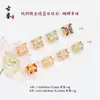 Mariposa Azul Quemado Esmaltada Accesorios con Cuentas Chapado en Oro Goteo de Aceite Pulsera DIY Cuentas Espaciadoras Pulsera Materiales para Joyería Hecha a Mano