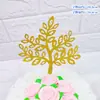 Árbol de Navidad árbol de coco pastel de cumpleaños enchufe decoración dulce tarjeta de horneado Vaca lechera Castillo DIY tarjeta verde