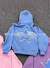 Moda de Otoño e Invierno 2024 para Hombre y Mujer Sudadera con Capucha Estampada de Estrella de Cinco Puntas Combinable Cremallera Suéter de Moda Casual