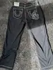 Jeans de Moda de Rua Americano Personalizado Nova Marca E-Commerce Jeans de Verão Versátil Preto Solto Reto para Homens e Mulheres