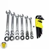 Jogo de Chaves Combinadas Manuais 72 Dentes Cr-V Catraca Ajustável Aço Carbono #45 Soquete Sextavado Ferramentas para Reparo Automotivo