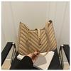 Moda Nueva de Tendencia Simple Elegante para Mujer Ejecutiva 2025 Diseño Embosado Color Sólido Cierre Bolso Bandolera Único de Hombro Axilar