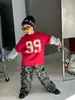 Roupas Infantis Zhilili Camiseta 100% Algodão para Meninos 2026 Primavera Novo Estilo Manga Longa Casual Infantil para Crianças Maiores Roupas de Primavera e Outono