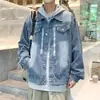 Chaqueta de mezclilla holgada para primavera y otoño, estilo moderno para hombre, chaqueta de trabajo inspirada en lo vintage, estilo Hong Kong, versátil, top fresco y casual
