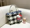 Cesta de Vegetais Puramente Tecida à Mão, Bolsa de Mão de Grande Capacidade, Sacola de Compras, Cesta de Armazenamento para Piquenique de Feriado, Nova Bolsa Feminina 2025