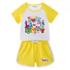 Conjunto de Roupas de Verão Novo 2026 para Crianças, Meninos e Meninas, Hot Pants, Camisetas de Manga Curta, Shorts, Conjunto Casual Esportivo de Duas Peças para Crianças