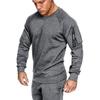 Talla europea otoño e invierno nuevo mayoreo moda color sólido cuello redondo bolsillo diseño cremallera suéter pulóver para hombre W53